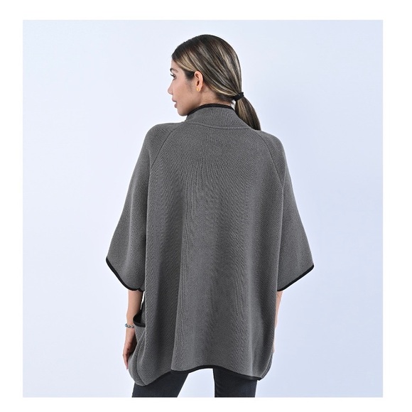 #2 Light Gray Knit Coat with Stand Collar and Buckle XL/XXL - Picture 5 of 10